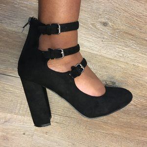 Black Block Heels